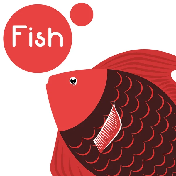 Fischfigurendesign — Stockvektor