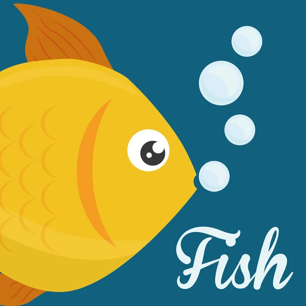 Fischfigurendesign — Stockvektor