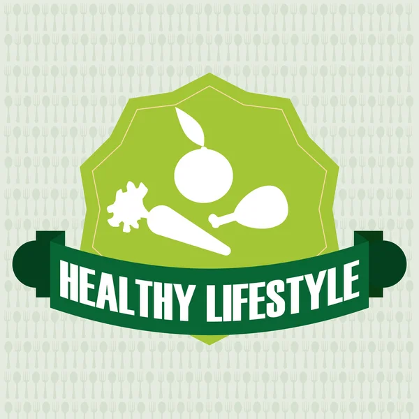 Fitness y diseño de estilo de vida saludable — Vector de stock