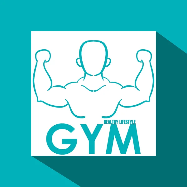 Gym- og gitterdesign – stockvektor