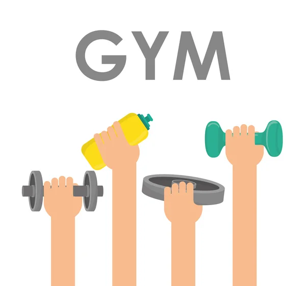 Gym och Fitness design — Stock vektor