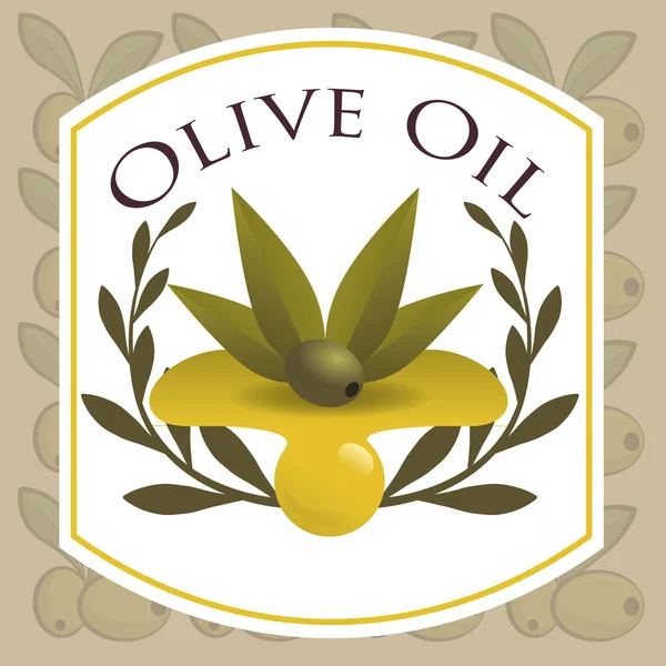 Progettazione olio d'oliva — Vettoriale Stock