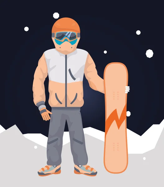 Wintersport-Design — Stockvektor