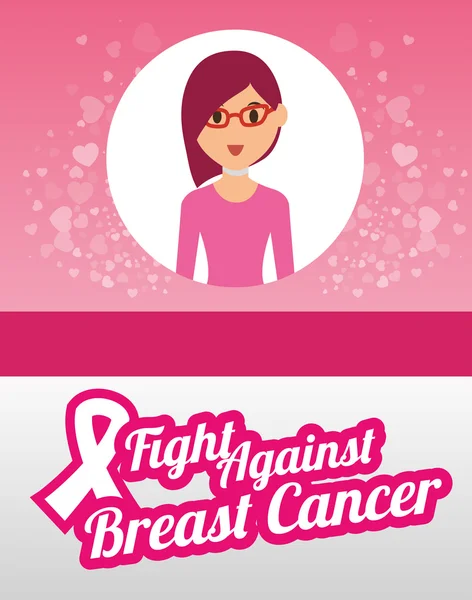 Breast cancer design — Stock Vector