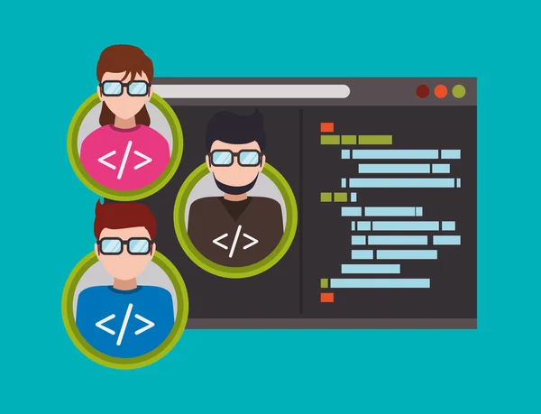 開発者の web デザイン — ストックベクタ