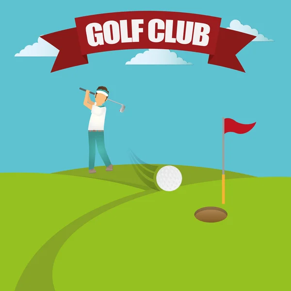 Diseño del club de golf — Vector de stock