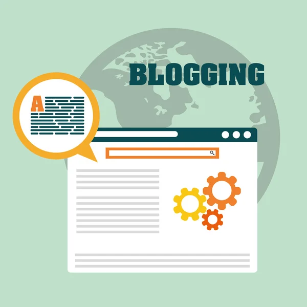 Blog, blogowanie i blogglers tematu — Wektor stockowy