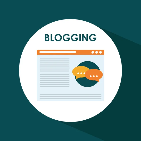 블로그, 블로깅 및 blogglers 테마 — 스톡 벡터