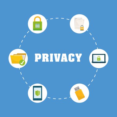 Gizlilik ve güvenlik sistem grafik simgeleri