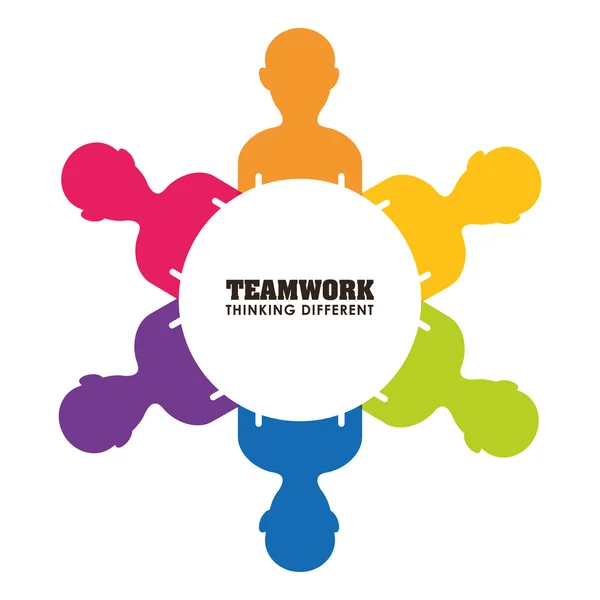 Lavoro di squadra e leadership aziendale — Vettoriale Stock