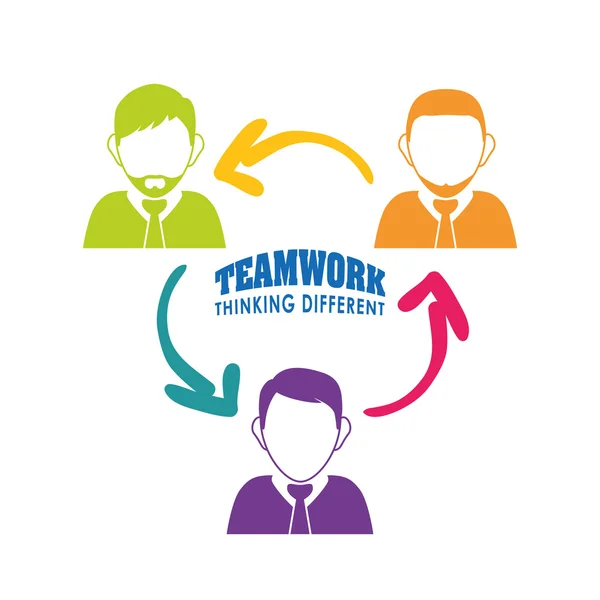 Teamwork und Führungsqualitäten — Stockvektor