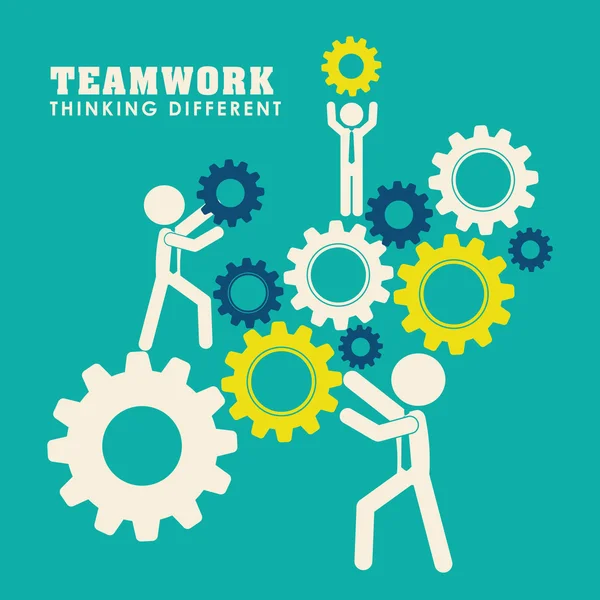 Teamwork und Führungsqualitäten — Stockvektor
