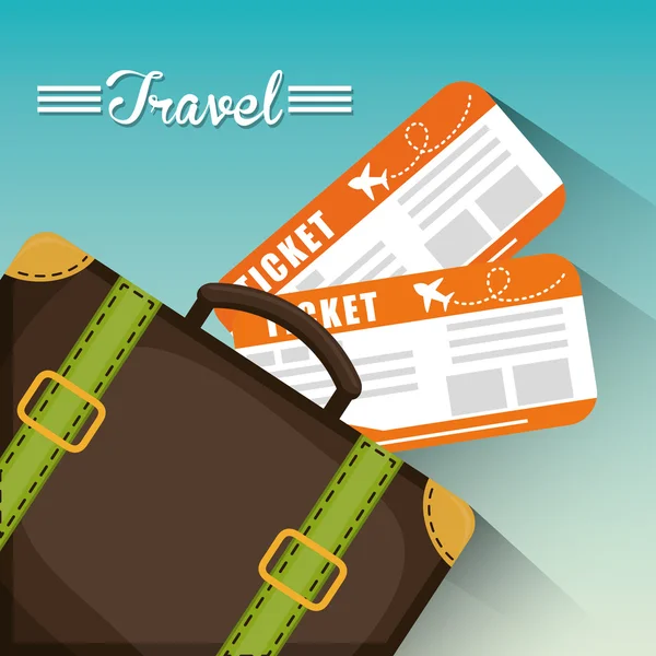 Summer, vacations and trave — Stock Vector