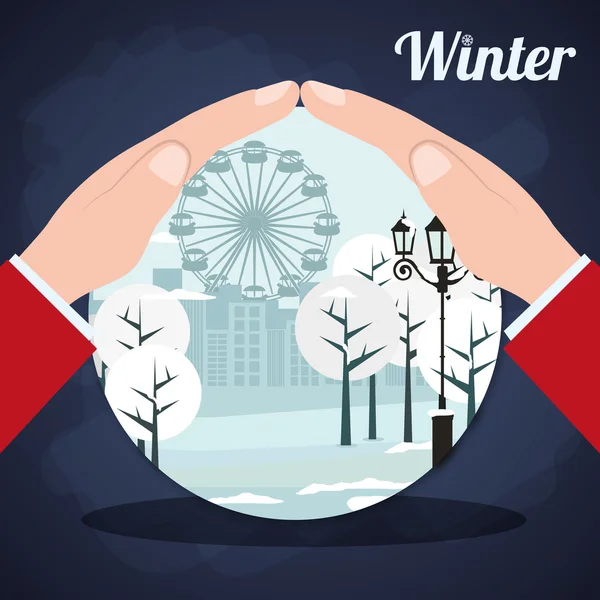 Inverno temporada design —  Vetores de Stock