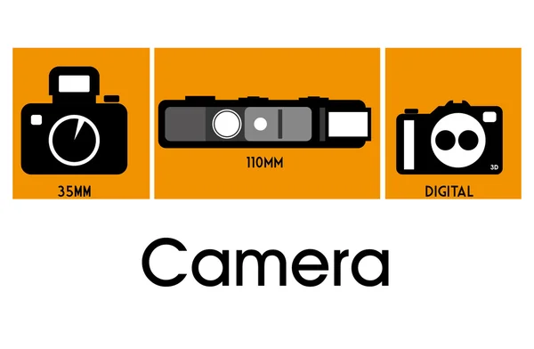 Camera equipment design — Stock Vector