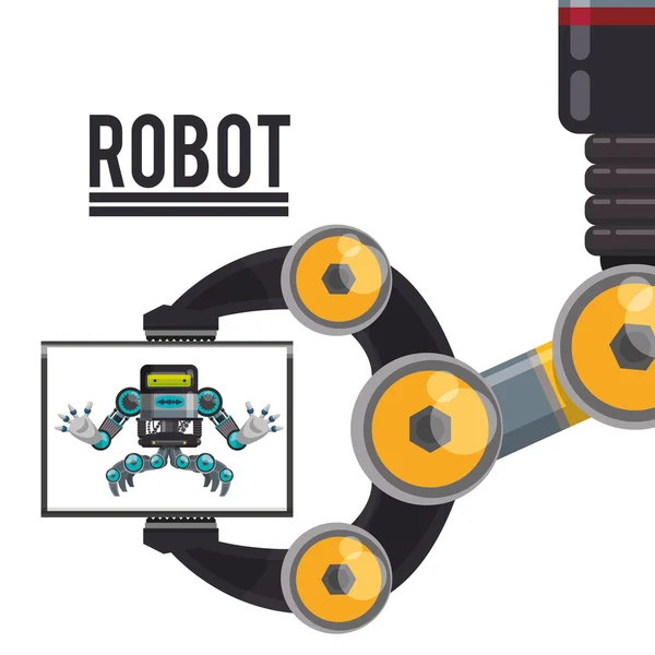 Robot și design tehnologic — Vector de stoc