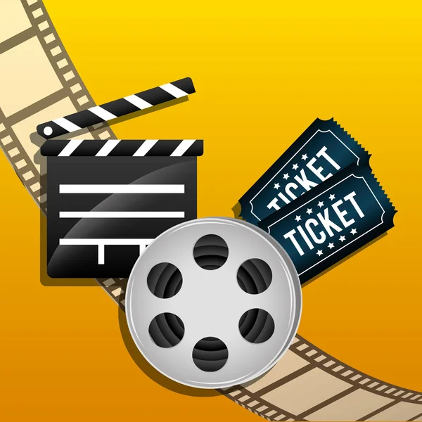 Icone del cinema e del cinema — Vettoriale Stock