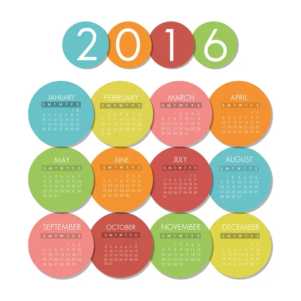 Calendario de año nuevo — Archivo Imágenes Vectoriales