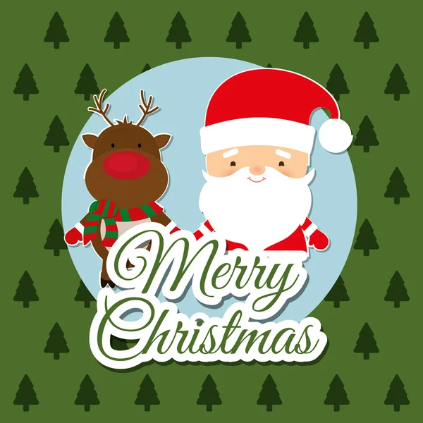 Neşeli Noel renkli simge grafiği