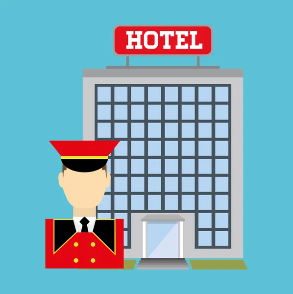 Services hôteliers et voyages — Image vectorielle