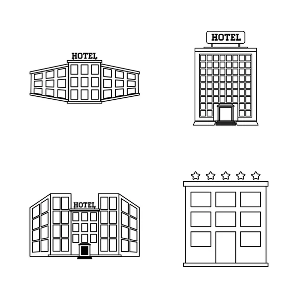 Servicios de hotel y viajes — Vector de stock