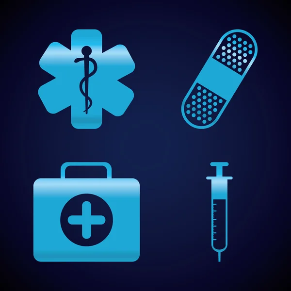 Icônes de soins médicaux — Image vectorielle