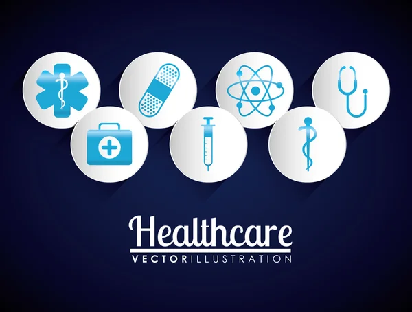 Lékařská zdravotní péče ikony — Stockový vektor