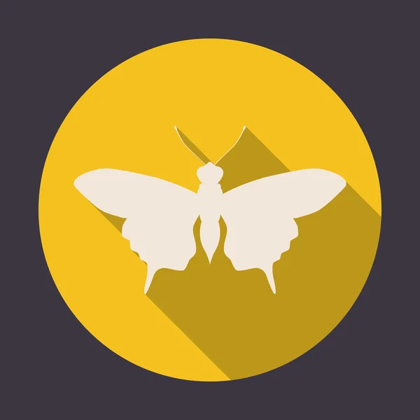 Schmetterlingssymbol auf rundem Symbol — Stockvektor