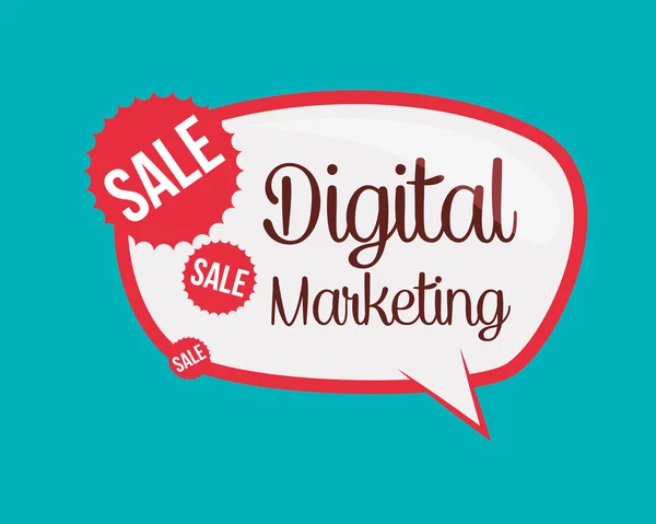 Marketing numérique et publicité — Image vectorielle