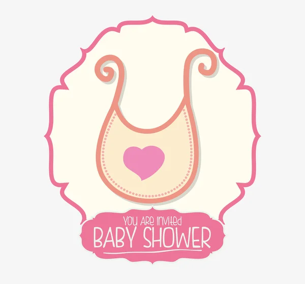 Baby shower inbjudan kort — Stock vektor