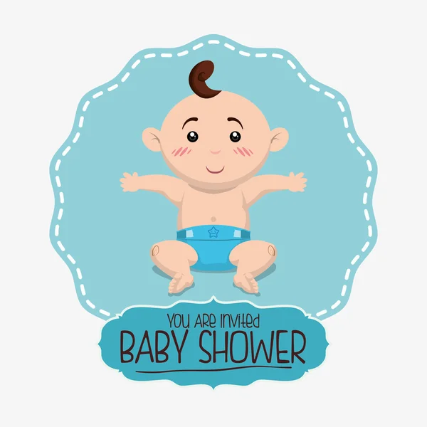 Tarjeta de invitación baby shower — Archivo Imágenes Vectoriales