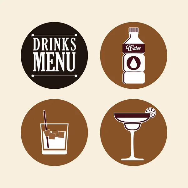 Drinks collection design — Stock Vector