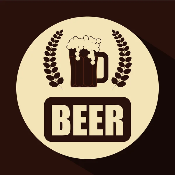 Design del concetto di birra — Vettoriale Stock