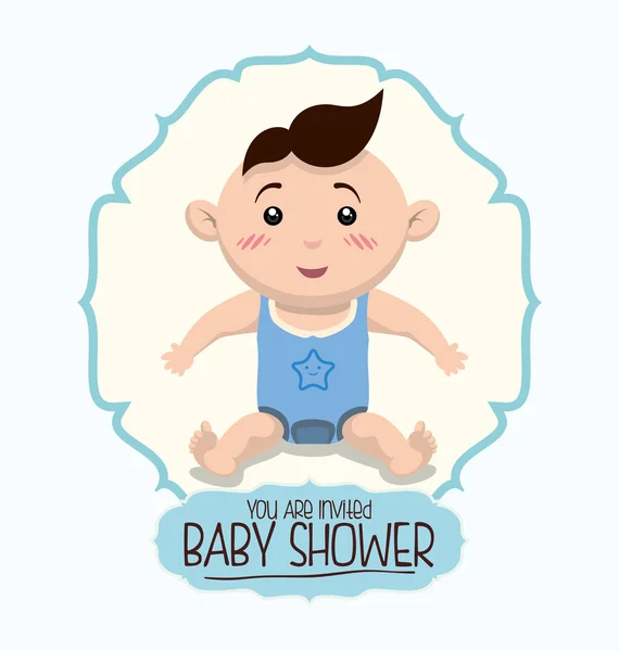 Baby shower invitation card — Stock Vector