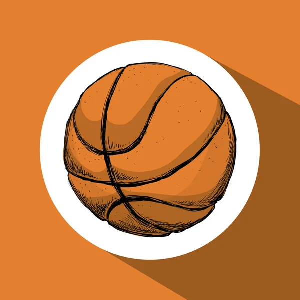 Basket-ball design sportif — Image vectorielle