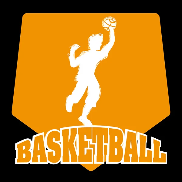 Basket-ball design sportif — Image vectorielle