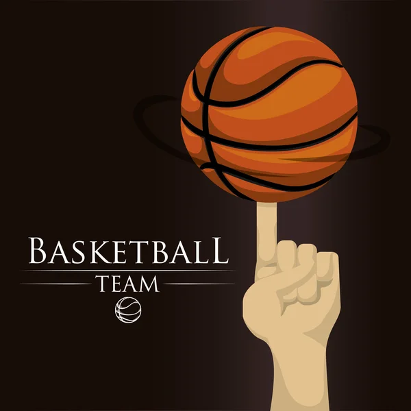 Basket-ball design sportif — Image vectorielle