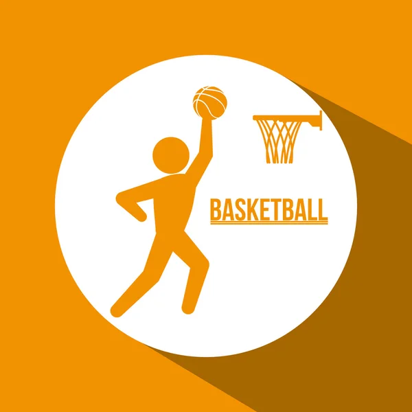 Basket-ball design sportif — Image vectorielle