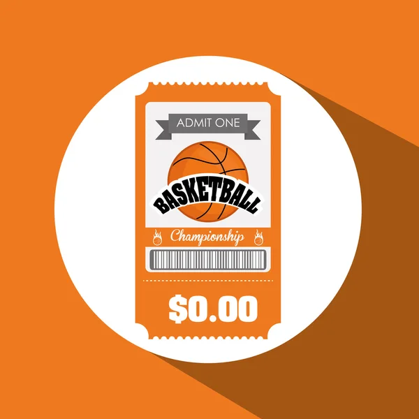 Baloncesto deporte diseño — Vector de stock