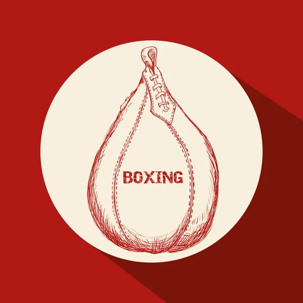 Conception de sport de boxe — Image vectorielle