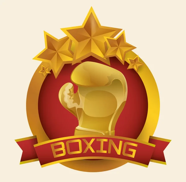 Boxeo deporte diseño — Vector de stock