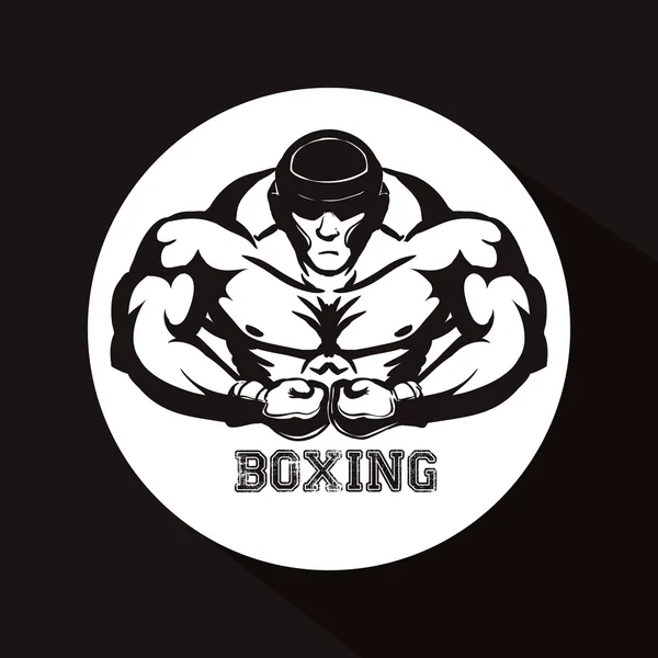 Boxeo deporte diseño — Vector de stock