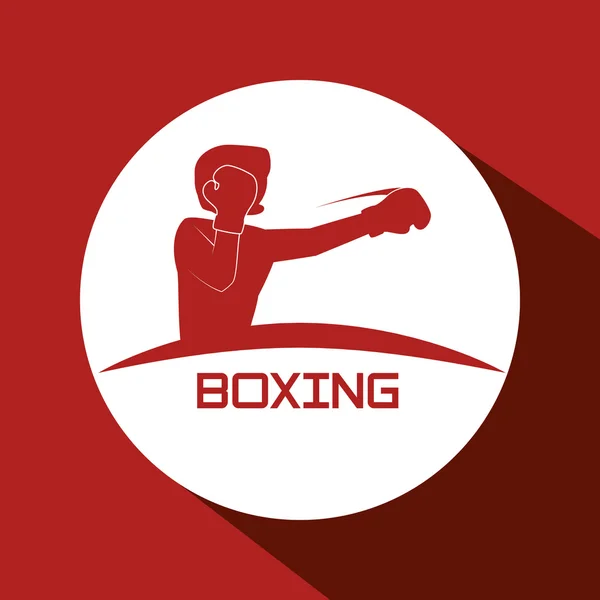 Boxeo deporte diseño — Vector de stock