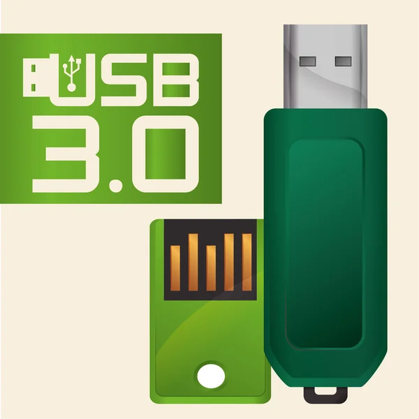 Usb icono de diseño — Vector de stock