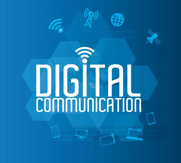 Diseño de comunicación digital — Vector de stock