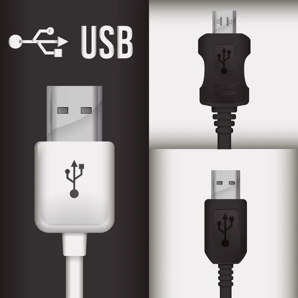 USB ikony designu — Stockový vektor