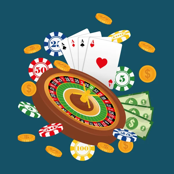Casino Glücksspiel — Stockvektor