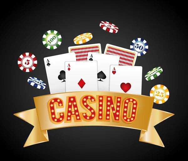 Gioco d'azzardo del casinò — Vettoriale Stock