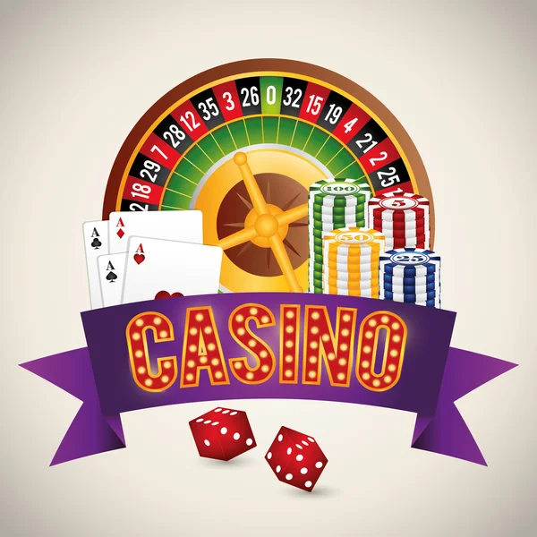 Casino jogo de azar — Vetor de Stock
