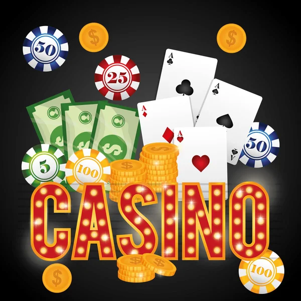 Casino gambling game graphic — Stock Vector